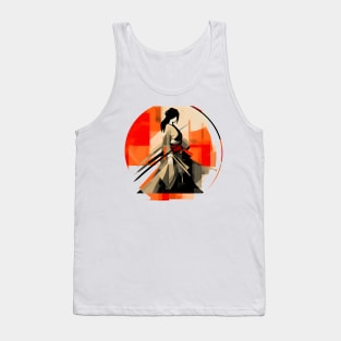 Minimalistic Female Samurai Tank Top